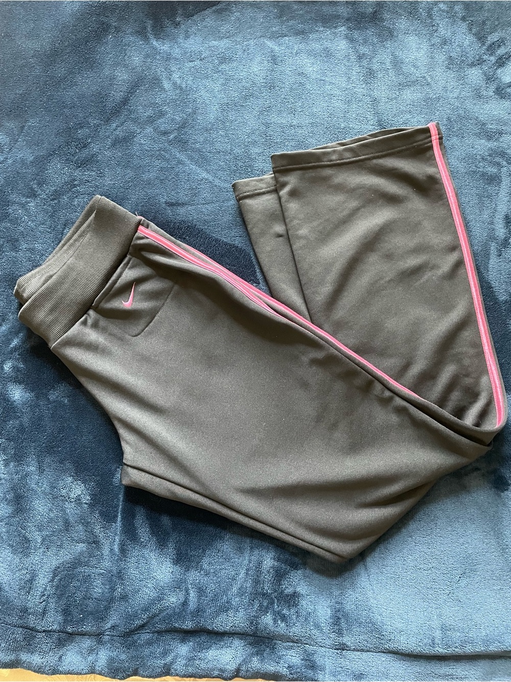 Nike Black Joggers with Purple Piping